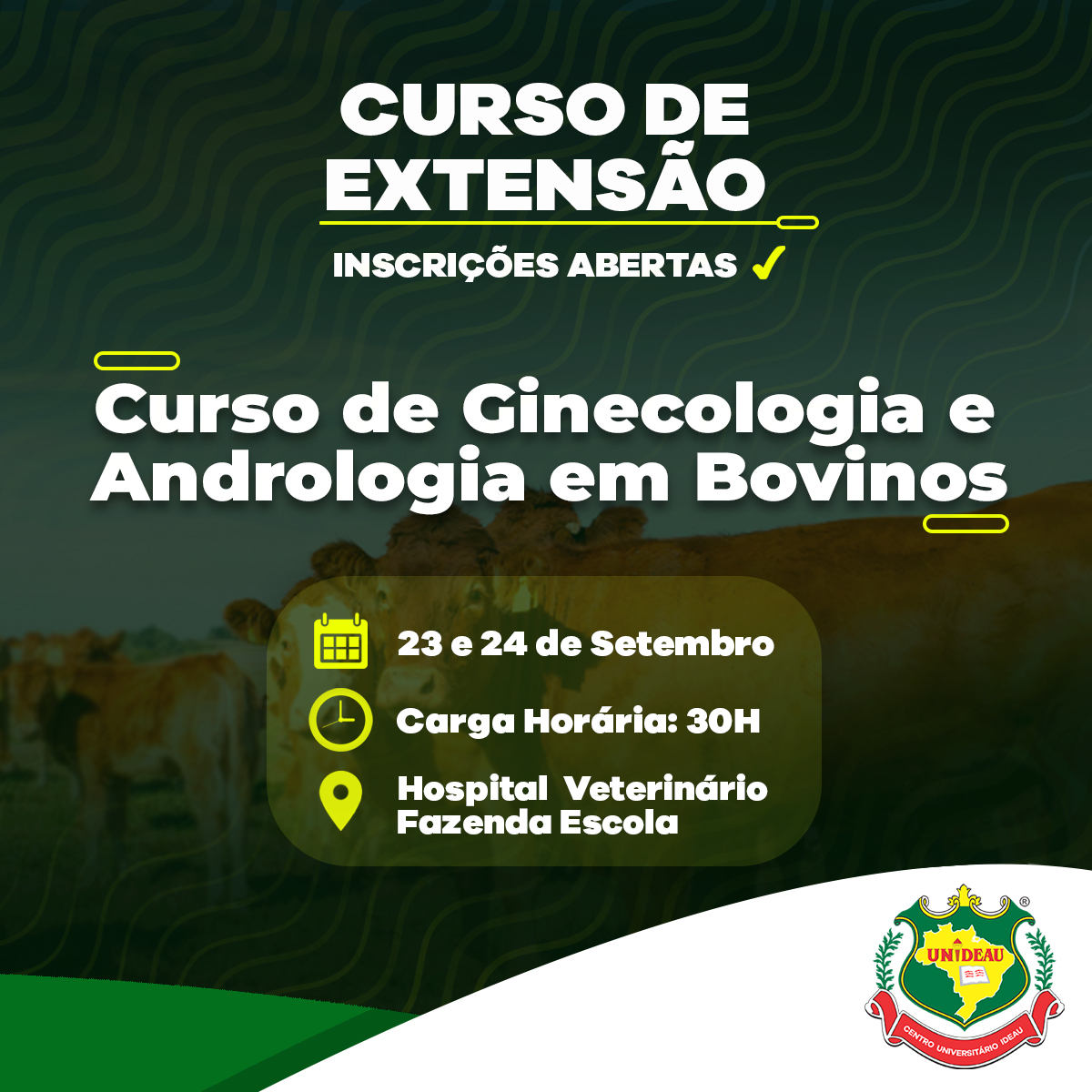 Curso de Ginecologia e Andrologia em Bovinos